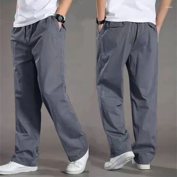 Pantalones de hombre Cargo sueltos rectos de trabajo de gran tamaño de verano Casual escalada Joggers pantalones de chándal hombre pantalones de otoño