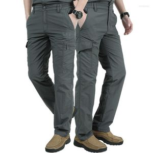 Pantalons pour hommes Cargo Hommes Casual Séchage rapide Multi-sac Étanche Vêtements de travail en plein air Lâche Tout Sports Jambe droite