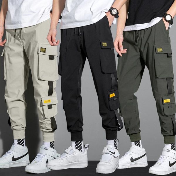 Pantalons pour hommes Cargo Hommes Harajuku Mode Japonaise Jogging Militaire Techwear Courir Streetwear Mâle Costume De Sport Pantalon De Survêtement Hip Hop Punk