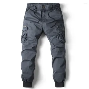 Pantalons pour hommes Cargo Hommes Jogging Casual Coton Taille élastique Militaire Mens Streetwear Travail Pantalon tactique Plus Taille