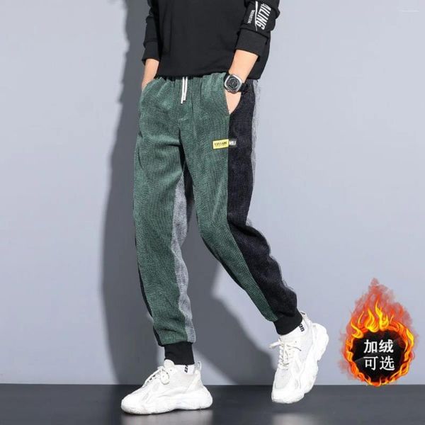 Pantalons pour hommes Cargo Hommes Pantalons de survêtement Polaire Corduroy Pantalon Harlem Joggers Harajuku Lâche Casual Streetwear Hip Hop