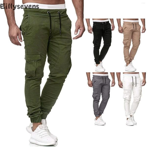 Pantalon masculin cargo mens plusieurs pantalons de jogging de sports de poche