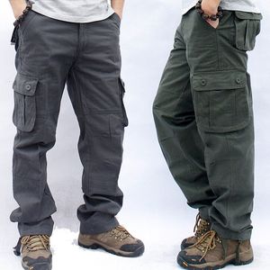 Herenbroeken Cargobroeken Heren Militaire werkoveralls Losse rechte tactische broeken Multi-pocket Baggy Casual katoenen legerbroeken Broeken 44 230915