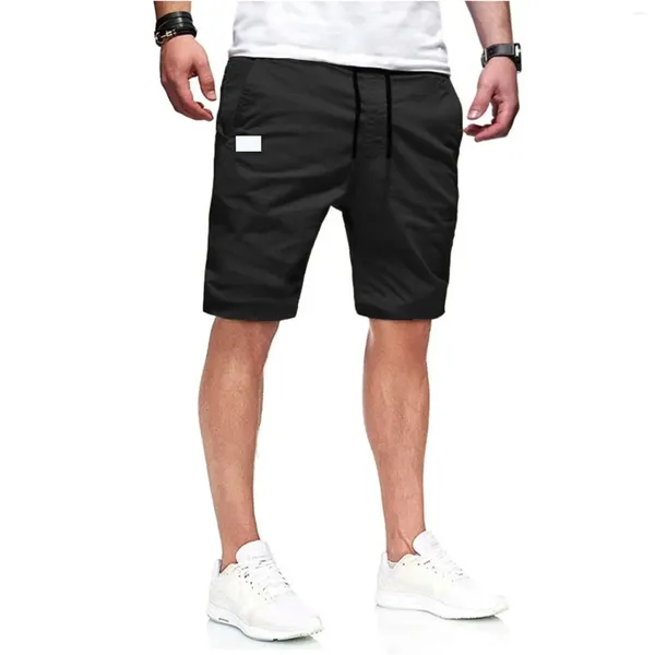 Pantalones para hombres Pantalones cortos de carga para hombres Playa de verano con cordón Ajuste casual Pantalones deportivos de entrenamiento atlético Pantalón de juego de baloncesto masculino