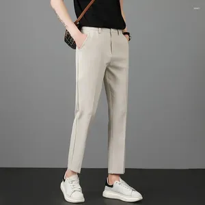 Pantalons pour hommes Pantalons de cheville décontractés Version coréenne du Slim Straight Light Business Stretch Mens
