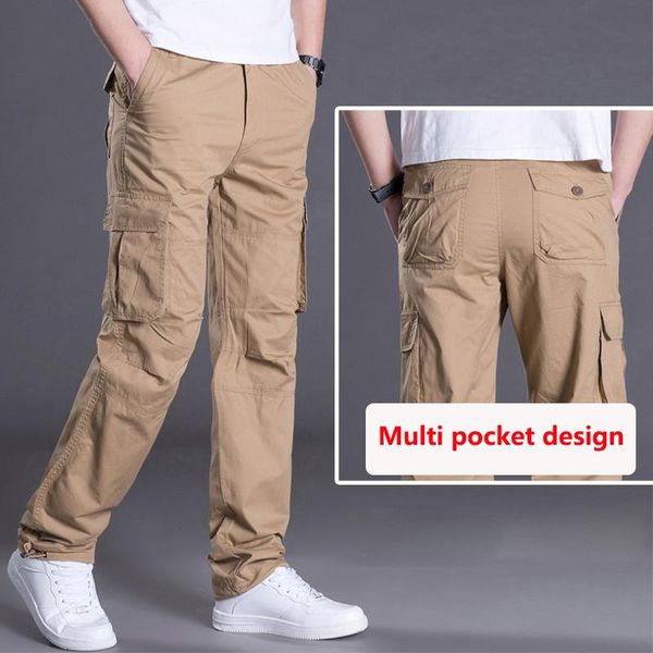 Pantalones de hombre Casual ejército estilo militar Cargo hombres Multi-bolsillo combate táctico moda verano pantalones de chándal para hombre Joggers