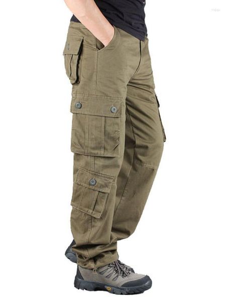 Pantalons pour hommes décontracté Baggy hommes été Multi poches extérieur Cargo ample Joggers Streetwear mode Safari Style surdimensionné pantalon