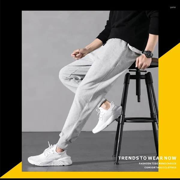 Pantalon pour hommes Casual Business Stretch Slim Fit Taille élastique Jogger Coréen Classique Noir Gris Pantalon de marque masculine