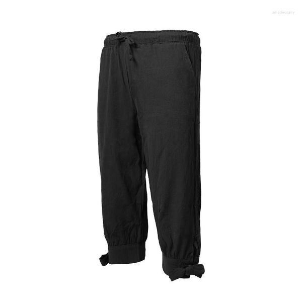 Pantalons pour hommes Capri décontracté 2023 printemps/été à lacets Renaissance mode grande taille