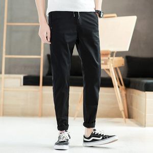 Herenbroek Casual katoenen slanke vrijetijdsstraat rechte broek Mode Business Solid Long Leg Pencil Pant Plus Size F75