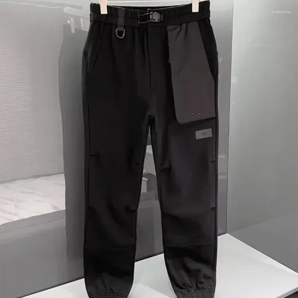 Pantalones para hombres Casual Japonés Otoño Corte 3D Bolsillo grande Y3 Impresión de letras Deportes sueltos Cintura elástica Leggings