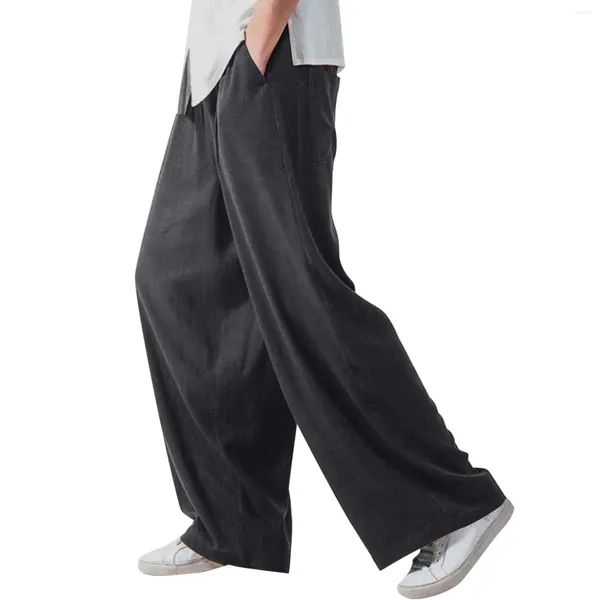 Pantalones para hombres pantalones largos casuales para hombre moderna 2023 estilo colgante de pierna ancha tubo recto de ropa de gran tamaño streetwear
