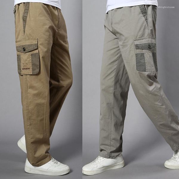 Pantalones de hombre Casual Hombre Pantalones clásicos sueltos para hombres Venta Poliéster Tendencia Amplia Moda de verano Y2k Elegante Bolsillo Estético Largo Baggy