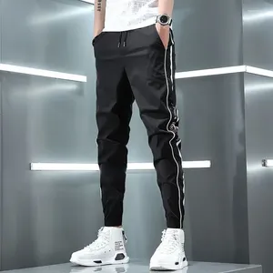 Herenbroek Casual Man Sneldrogend Skinny Zakbroek Voor Mannen Slim Fit Mode Y2k Trend Streetwear Harajuku Zomer