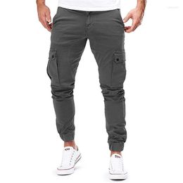 Herenbroek Casual Men Fashion Big Pocket Hip Hop Harem Outswear Sweatpants Mens Joggers Mannelijke broek Pantalones Bottom Solid