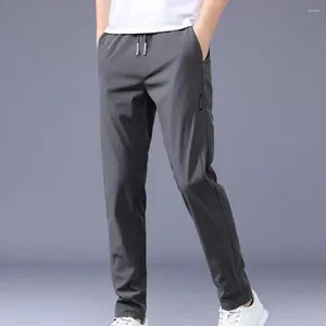 Pantalones para hombres Casual Hombres Poliéster Moda Cordón Primavera Verano Anti-fade Pantalón resistente para uso diario