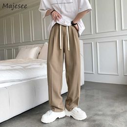 Pantalons pour hommes Casual Men Solid Simply Drstring Pantalons Pantalones Teens Summer Design confortable Ulzzang Vitality Hipsters Chic Y2302