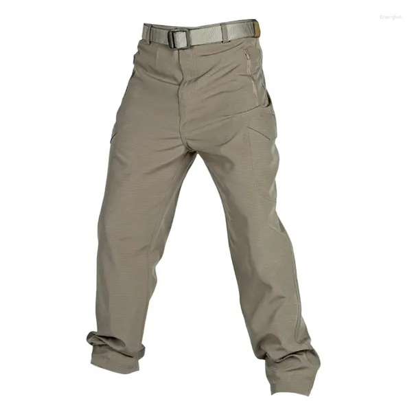 Pantalones de hombre informales de verano, ligeros, tácticos, de carga, con múltiples bolsillos, para senderismo, trabajo, pantalones sueltos, pantalones impermeables para hombre