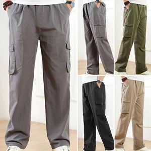 Pantalones para hombres bolsillos casuales para hombres combate patinador de carga tendencia high street tendencia de trabajo suelto pantalones deportivos de gran tamaño skateboard fondos 2023