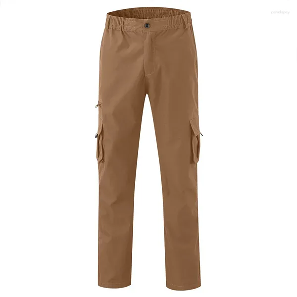 Pantalon pour hommes, décontracté, multi-poches, couleur unie, jambe droite, sport, liquidation, vente en gros