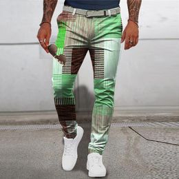 Pantalon pour hommes à carreaux à carreaux décontractés