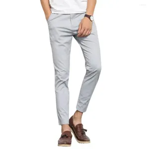 Pantalon pour hommes Couleur de couleur un pantalons de couleur massive pantalon des hommes longs hommes longs élastiques