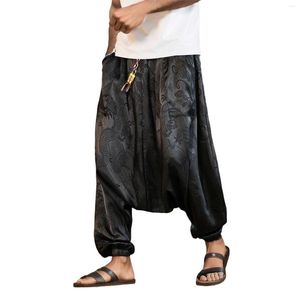 Pantalons pour hommes Casual Sport Hommes Mode Bloomers Impression Drop-Crotch Pantalon Hommes Lâche Plage Rétro Radis