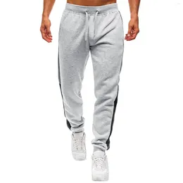 Pantalons pour hommes Pantalon de Sport décontracté pour homme épissage imprimé salopette poche travail pantalon de gymnastique Joggers rue pantalons pour hommes