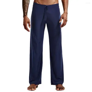 Pantalon pour hommes sportifs décontractés de couleur unie de glace à la gamme de silk sillome élastique
