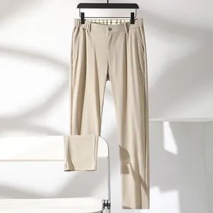 Pantalon masculin Sports décontractés pantalon droit des poches formelles bouton zipper zippe