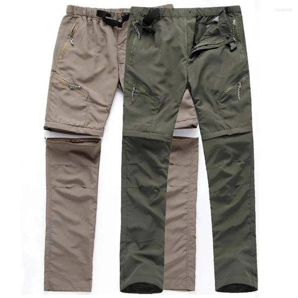 Pantalons pour hommes Sports décontractés Été Séchage rapide Randonnée en plein air Pêche Runing Capming Pantalon long peut être retiré au short Voyage à la plage