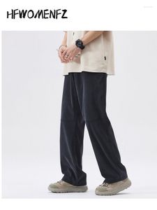 Pantalons pour hommes vêtements de sport décontractés complets pour hommes 2023 été homme mode solide Pockage bouton pantalon Midi Wiast large longueur bas