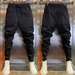 Pantalons pour hommes décontracté rayé mode streetwear extérieur jogger pantalons de survêtement été mince pantalon serré marque de luxe vêtements 231206