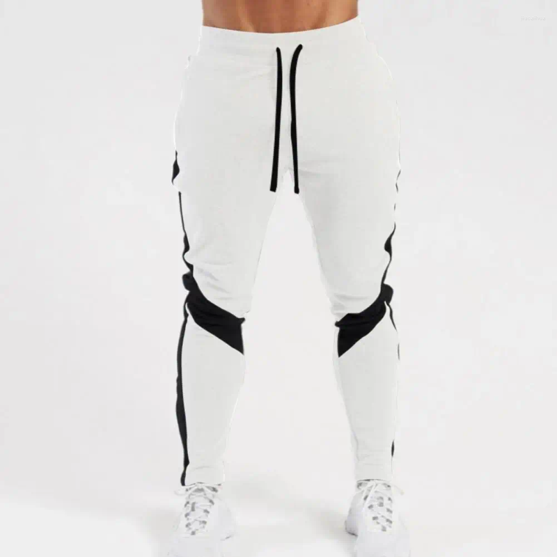 Spodnie męskie Stylowe sporty wiosenne/jesienne Spodnie z kieszeniami Szybki suchy elastyczna talia sznurka