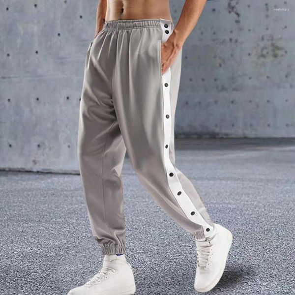 Pantalones para hombres pantalones casuales táctiles táctiles de color medio de mosaico liviano color macho jogging versátil