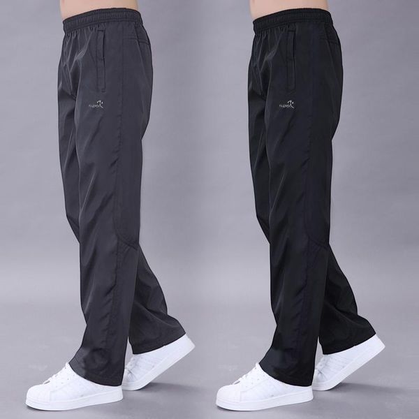 Pantalons pour hommes Pantalons décontractés Pantalons de survêtement Mince Polyester Piste Hommes Facile Cuffless Joggers Streetwear Pantalon Hombre