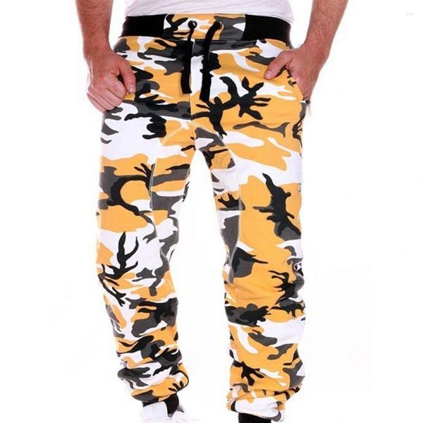 Pantalon pour hommes Chic Casual pour hommes Pantalon Cordon Polyester Fitness Mode Camouflage Loose-Fit Jogger pour hommes