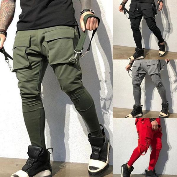 Pantalons pour hommes Chic Hip Hop taille élastique vêtements de travail absorbant la sueur pantalons de survêtement décontractés à la mode