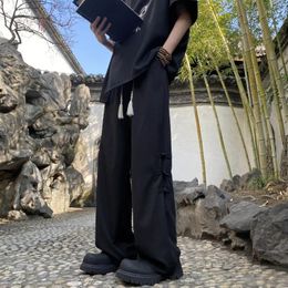 Pantalon masculin élégant chinois mens longue filament filament pantalon en ajustement des hommes d'été