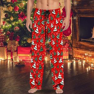 Pantalones de hombre Pijama casual de Navidad para hombre con cordón y bolsillos Regalo 42x34 Slack para hombres