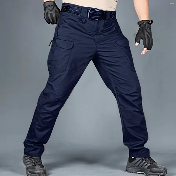 Pantalones para hombres Ciudad Militar Táctico Hombres SWAT Combate Casual Senderismo Pantalones al aire libre Carga impermeable para
