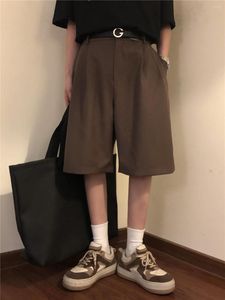 Herenbroek Cityboy Japanse stijl Retro koffiekleur Parka Shorts Casual rechte losse broek Student modemerk