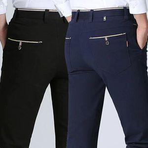 Men S Pants Classic Business Office Casual vier seizoenen kunnen een hoge kwaliteit slanke fit broek dragen 230508