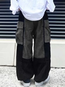 Herenbroeken Klassiek Design Multi Flap Pockets Cargo Pants Heren Casual Techwear Drawring Laadbroek Hiphop Baggy broek voor herfst zomer Y240522