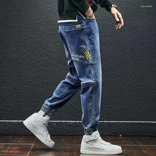 Pantalones para hombres Classic Streetwear Casual Hombres Cintas Harem Jogging Masculino Slim Fit Spring Cargo Multi-Bolsillos Mujeres Pantalón K37