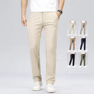 Herenbroeken Klassieke stijl Fashion Casual merk Solid color Business Straight ArmyGreen Beige Khaki Anti-Wrinkle Trousers