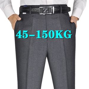Pantalons pour hommes Vêtements Pantalones Surdimensionné Taille Haute Pantalon Streetwear Casual Surpoids Bureau Mâle Bas Livraison Gratuite 220325