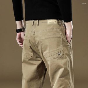 Pantalons pour hommes vêtements de travail Cargo coton couleur unie vêtements coréen survêtement kaki gris pantalon décontracté taille masculine 29-36