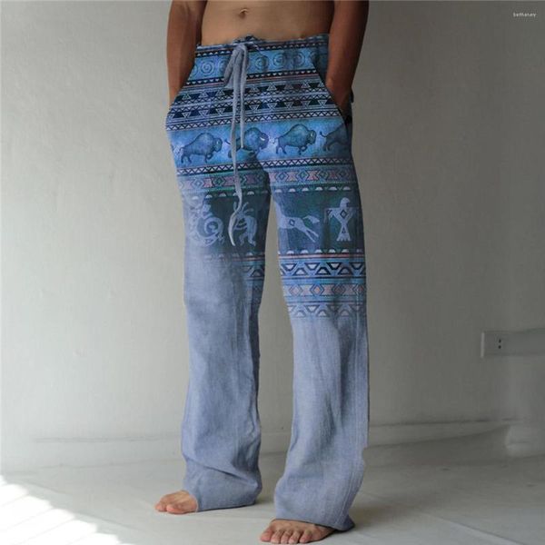 Pantalones para hombres Ropa Y2k Sarga pintada alta Regular Casual Guangdong Hombres Pantalones 2023