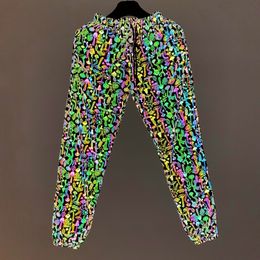 Herenbroek Kleurrijke reflecterende Sewant-champignons Cargo-broek Hiphop Reflect Light Night Joggingkleding